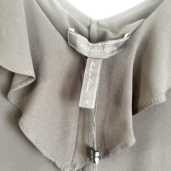 BCBGMAXAZRIA NWT Black Lissa Asymmetrical Slip Maxi Dress Size S - Picture 6 of 7